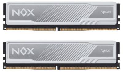 Оперативная память Apacer NOX White DDR5 32GB (2x16GB) 5200MHz CL40 Kit AH5U32G52C522MWAA-2