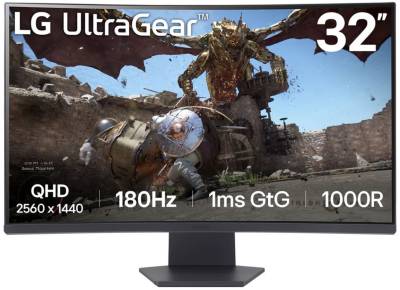 Монитор Lg 32 UltraGear QHD Curved Gaming HDR10 (32GS60QX-B) 32GS60QX-B.AEUQ