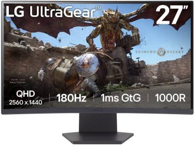 Монитор Lg 27 UltraGear QHD Curved Gaming HDR10 (27GS60QX-B) 27GS60QX-B.AEUQ