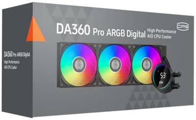 Кулер PCCooler DA360 Pro ARGB Digital Black DA360Pro-BKAWXL-GL