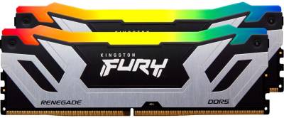Оперативная память Kingston FURY Renegade Silver/Black RGB CUDIMM XMP DDR5 48GB (2x24GB) 8400MHz CL40 Kit KF584CU40RSAK2-48