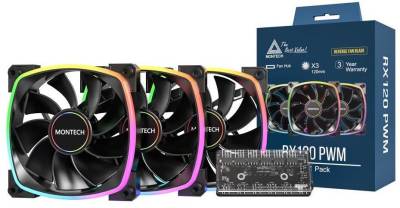 Вентилятор Montech RX120 PWM 3 in 1 Black RX120 PWM (B31)
