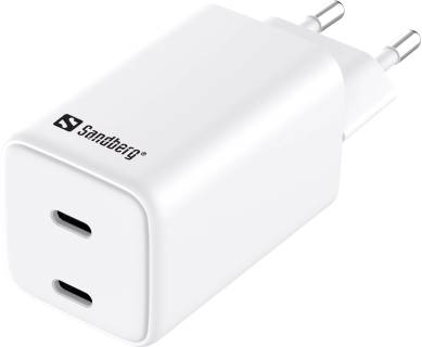 Sandberg 2xUSB 65W (2xUSB-C) Gan III білий 441-56