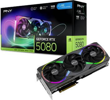 Видеокарта PNY GeForce RTX 5080 ARGB EPIC-X RGB Overclocked 16GB VCG508016TFXXPB1-O