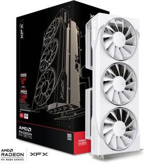 Видеокарта XFX Swift AMD Radeon RX 9070 OC White Triple Fan Gaming Edition 16GB RX-97SWFB3W9