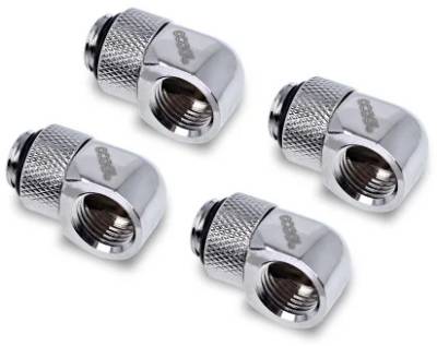 Кулер ALPHACOOL Eiszapfen L-connector rotatable  - 4pcs Set - Chrome 17616