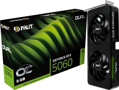 Видеокарта Palit GeForce RTX 5060 Dual OC 8GB NE75060S19P1-GB2063D