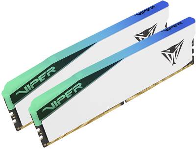 Оперативная память Patriot Viper Elite 5 RGB White DDR5 32GB (2x16GB) 6400MHz CL32 Kit PVER532G64C32KW