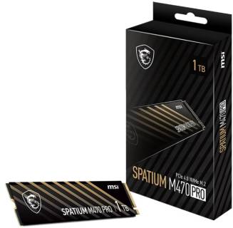 Внутренний HDD/SSD MSI Spatium M470 Pro 1TB M.2 2280 NVMe PCIe Gen4 x4 3D TLC S78-440L0J0-P83