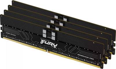 Оперативная память Kingston FURY Renegade Pro RDIMM Black XMP DDR5 128GB (4x32GB) 6400MHz CL32 Kit ECC Registered KF564R32RBK4-128