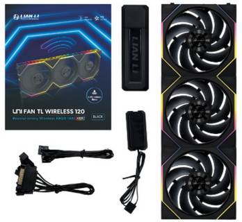 Вентилятор Lian Li Uni Fan TL WIRELESS 120-3 Black G99.12TL1W3B.00