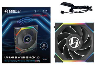 Вентилятор Lian Li Uni Fan SL Wireless LCD 120 Reverse Blade (G99.12RSLLCD1W1B.00) Black