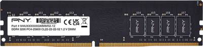 Оперативная память PNY DDR4 8GB 3200MHz CL22 Bulk MD8GSD43200-SI