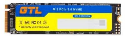 Внутренний HDD/SSD GTL Poseidon Gen2 512GB M.2 2280 NVMe PCIe Gen3 x4 3D TLC Bulk GTLPOS512G2GBNV