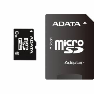 Карта памяти A-Data microSDHC 8GB Class 10 AUSDH8GCL10-RA1
