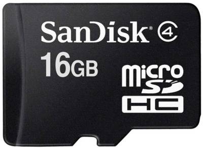 Карта памяти SanDisk microSDHC 16GB Class 4 + SD адаптер SDSDQM-016G-B35A