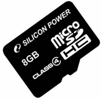 Флеш-карта Silicon Power Micro SDHC 8GB Class 4 SP008GBSTH004V10