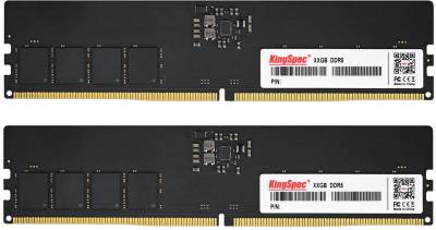 Оперативная память KingSpec DDR5 32GB (2x16GB) 6000MHz CL38 Kit KS6000D5M12516G-BlackX2