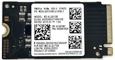 Внутренний HDD/SSD Samsung PM991a 512GB M.2 2242 NVMe PCIe Gen4 x4 TLC MZALQ512HBLU-00BL1