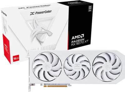 Видеокарта PowerColor Hellhound Spectral White AMD Radeon RX 9070 XT 16GB RX9070XT 16G-L/OC/WHITE
