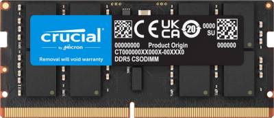 Оперативная память Crucial CSODIMM DDR5 16GB 6400MHz CL52 CT16G64C52CS5