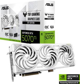 Видеокарта ASUS TUF Gaming GeForce RTX 5070 Ti 16GB BTF White OC Edition TUF-RTX5070TI-O16G-BTF-WHITE
