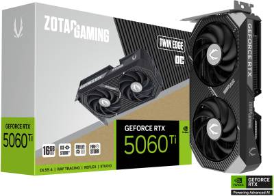 Видеокарта ZOTAC GAMING GeForce RTX 5060 Ti 16GB Twin Edge OC ZT-B50620H-10M