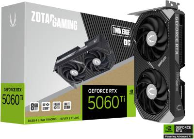 Видеокарта ZOTAC GAMING GeForce RTX 5060 Ti 8GB Twin Edge OC ZT-B50610H-10M
