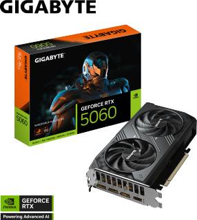Видеокарта Gigabyte GeForce RTX 5060 WINDFORCE MAX OC 8GB GV-N5060WF2MAX OC-8GD