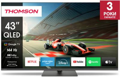 Телевизор Thomson 65 Google TV QLED Pro Grey 43QG7C04