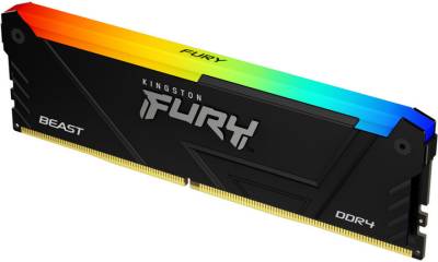 Оперативная память Kingston FURY Beast RGB Black XMP DDR4 8GB 3200MHz CL16 KF432C16BB2A/8WP
