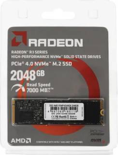 Внутренний HDD/SSD AMD Radeon R3 2TB M.2 2280 NVMe PCIe Gen4 x4 TLC R3MP42048G8