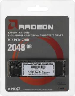 Внутренний HDD/SSD AMD R3 Series 2TB M.2 2280 NVMe PCIe Gen3 x4 TLC R3MP32048G8