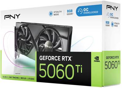Видеокарта PNY NVIDIA GeForce RTX 5060 Ti 8GB OC Dual Fan VCG5060T8DFXPB1-O