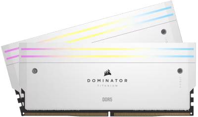 Оперативная память Corsair Dominator Titanium RGB White DDR5 32GB (2x16GB) 6600MHz CL32 Kit CMP32GX5M2X6600C32W