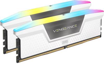 Оперативная память Corsair Vengeance RGB White DDR5 32GB (2x16GB) 6000MHz CL36 Kit CMH32GX5M2E6000Z36W