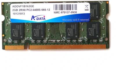 Оперативная память A-Data So-Dimm DDR2 2GB 800MHz CL6 ADOVF1B163GE