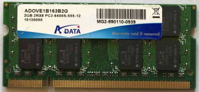 Оперативная память A-Data So-Dimm DDR2 2GB 800MHz CL5 ADOVE1B163B2G