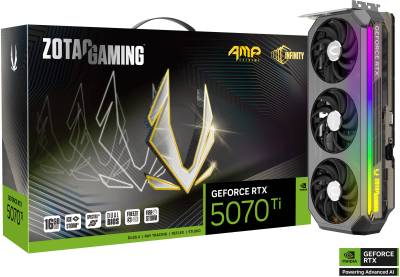 Видеокарта ZOTAC GAMING GeForce RTX 5070 Ti AMP Extreme INFINITY 16GB ZT-B50710B-10P
