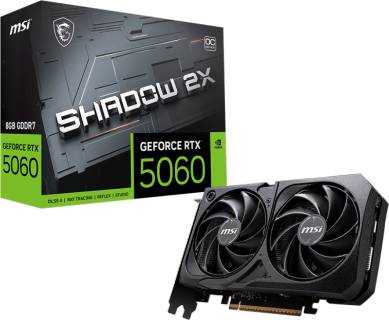 Видеокарта MSI GeForce RTX 5060 8GB SHADOW 2X OC RTX 5060 8G SHADOW 2X OC