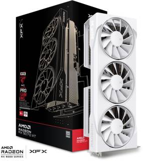 Видеокарта XFX Swift AMD Radeon RX 9070XT White Triple Fan Gaming Edition 16GB RX-97TSWF3W9