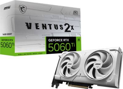 Видеокарта MSI GeForce RTX 5060 Ti 16GB VENTUS 2X OC WHITE PLUS RTX 5060 Ti 16G VENTUS 2X OC WHITE PLUS