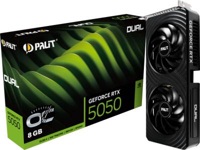 Видеокарта Palit GeForce RTX 5050 Dual OC 8GB NE65050S19P1-GB2070D