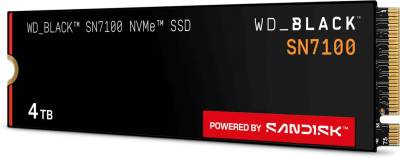 Внутренний HDD/SSD Western Digital WD_BLACK SN7100 4TB M.2 2280 NVMe PCIe Gen4 x4 TLC 3D NAND WDS400T4X0E