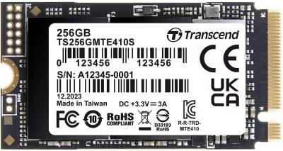 Внутренний HDD/SSD Transcend SSD 410S 256GB M.2 2242 NVMe PCIe Gen4 x4 3D TLC TS256GMTE410S