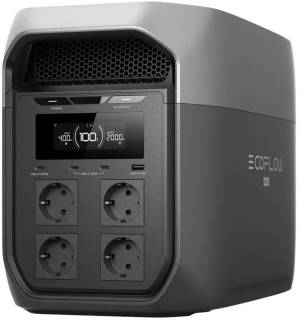 EcoFlow Portable Power Station DELTA 3 Max 3000W/2048Wh Black and Gray EFD3M-G-EU-CBOX