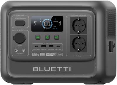 BLUETTI Elite 100 V2 Portable Power Station 1800W/1024Wh P-EL100V2-EU-GY-BL-010 / EL100V2