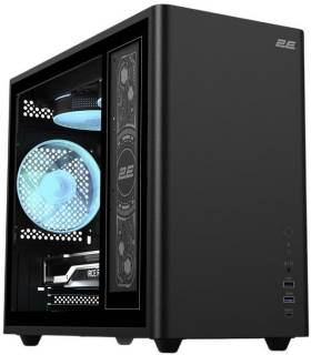Корпус 2E Credo Plus V350BG Black with window (2E-V350BG)