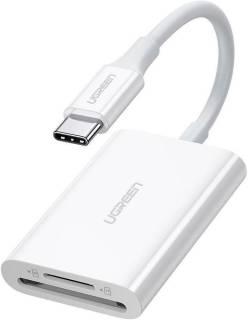 Картридер Ugreen USB-C 3.1 to TF/SD CM265 White 35506