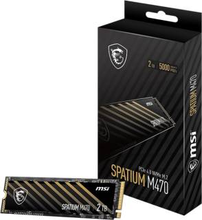 Внутренний HDD/SSD MSI Spatium M470 2TB M.2 2280 NVMe PCIe Gen4 x4 TLC S78-440Q470-P83
